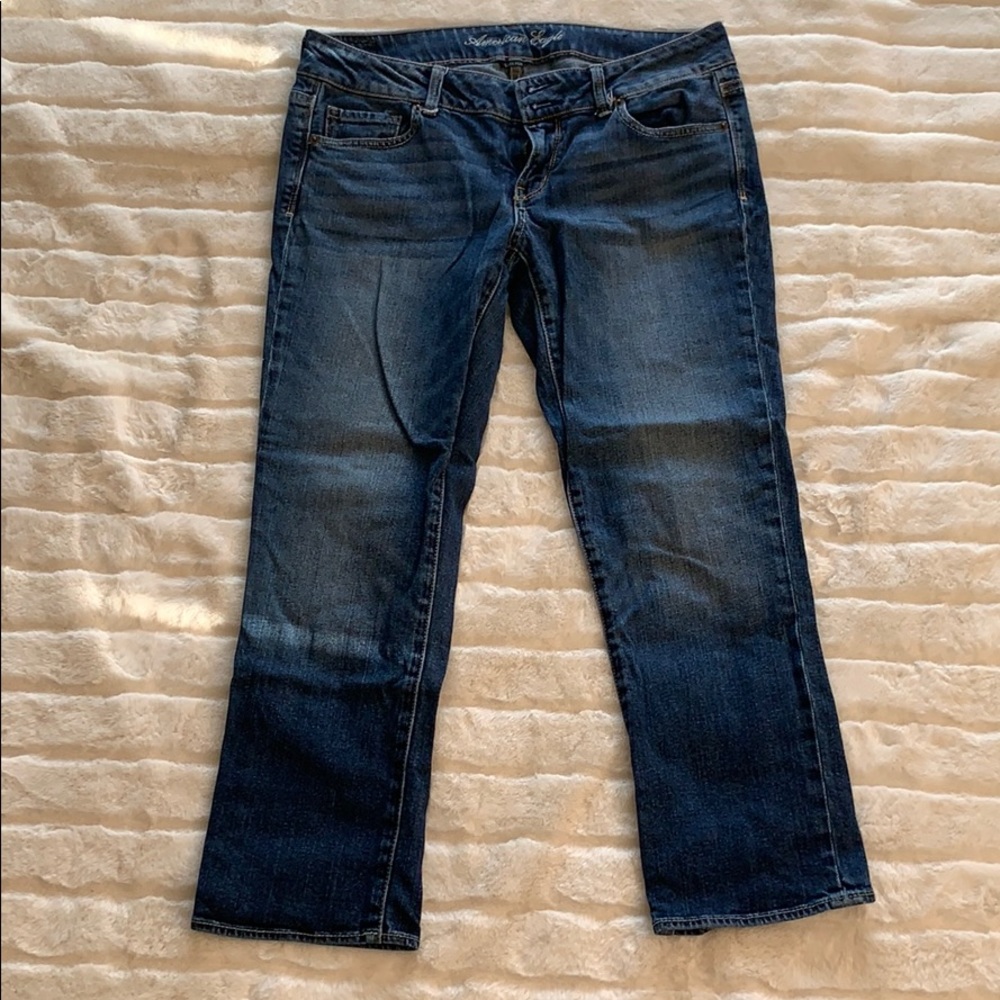 American Eagle Stretch Blue Jean Capri